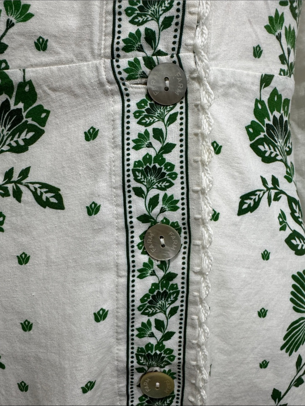 Farm Rio Forest Soul Green Floral Embroidered Maxi Long Sleeve Dress Size XS - Picture 7 of 14